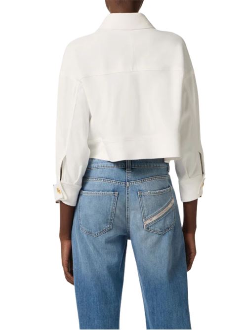 Caban in gabardina con bottoni gioiello Elisabetta Franchi | GB00561E2360